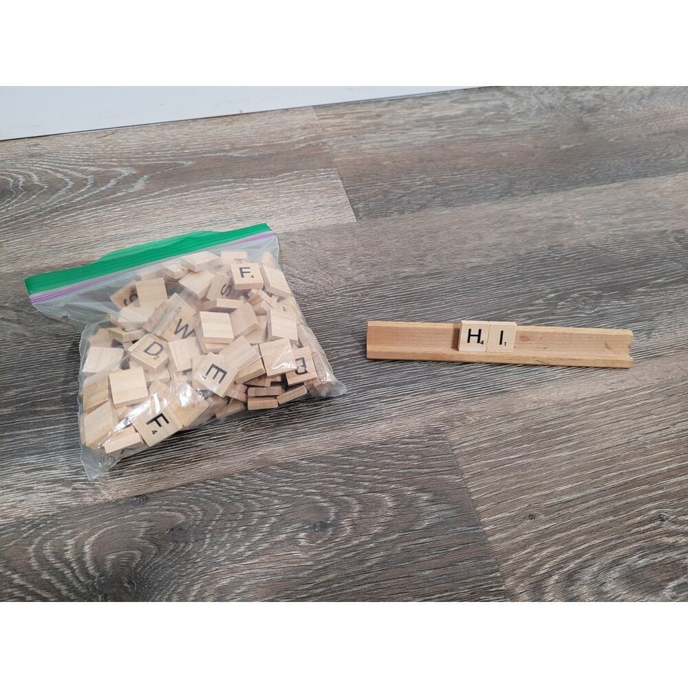 Scrabble Stand and Letter‎ Pieces set Home Decor Tier Tray #8